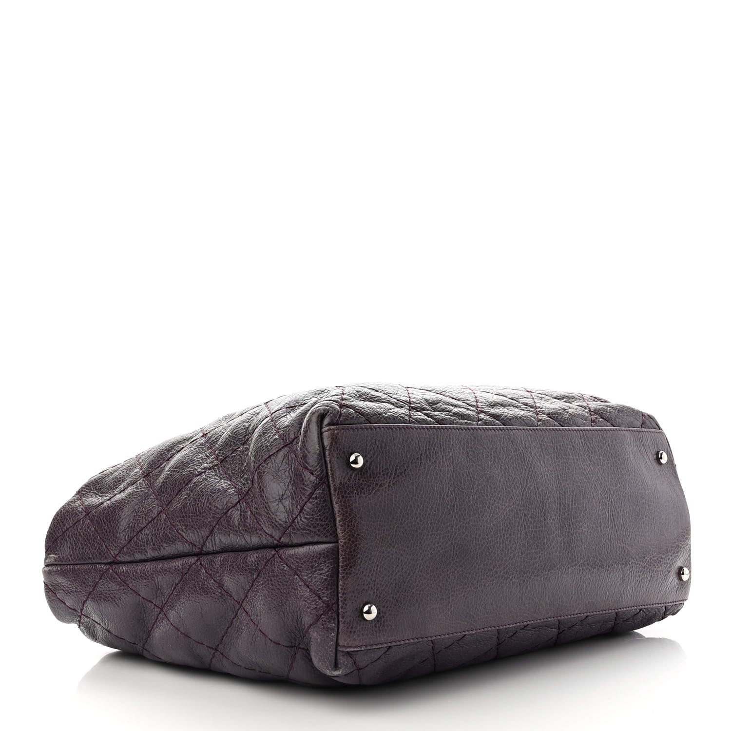 Chanel Glazed Calfskin Large On The Road Tote Purple 4 of 12