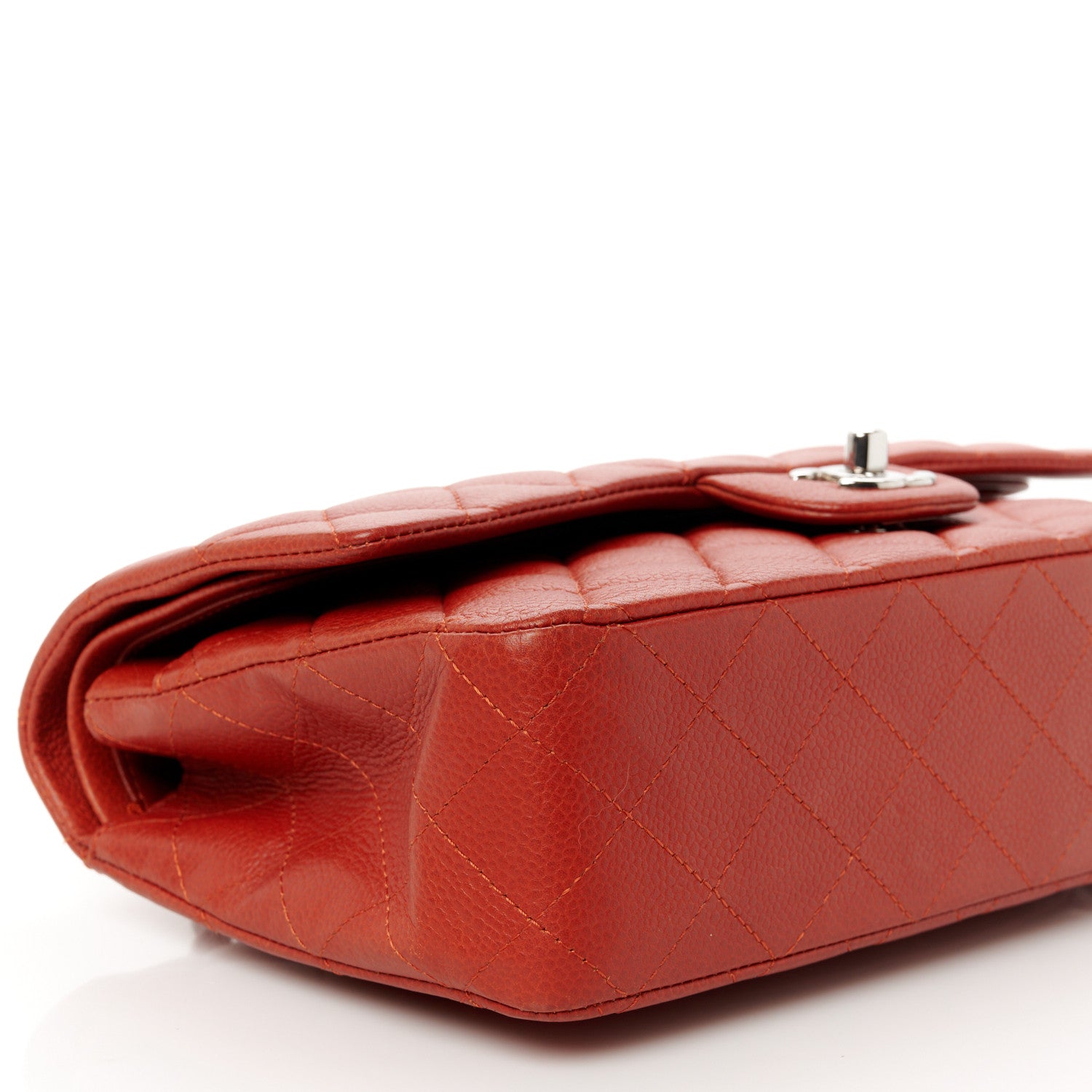 Chanel Caviar Quilted Medium Double Flap Red 10 of 11