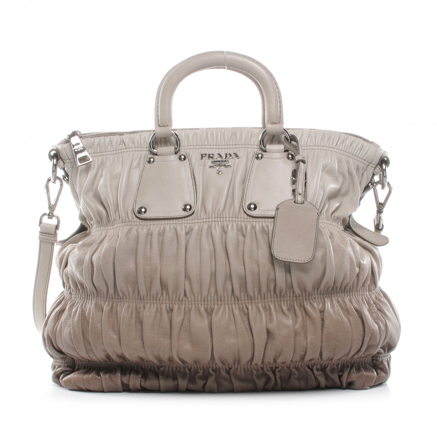 Nappa Gaufre Tote White Sfumato