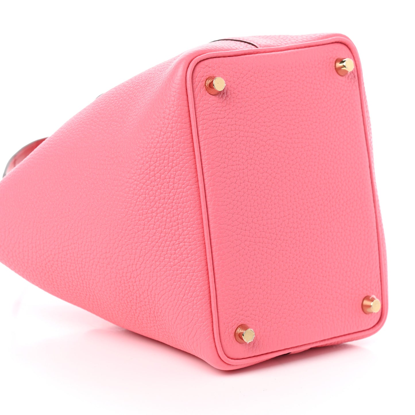 Taurillon Clemence Matte Alligator Picotin Lock Touch 18 PM Rose Azalee