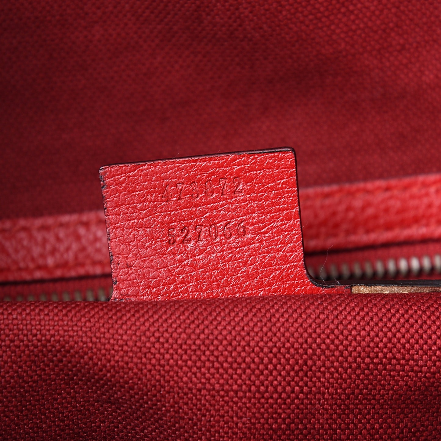 Canvas Logo Sylvie Stripe Drawstring Backpack Red