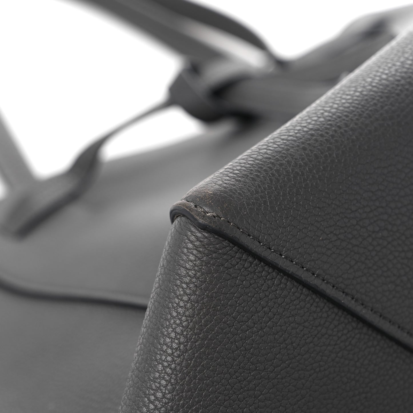Soft Grained Calfskin Small Belt Cabas Phantom Grey