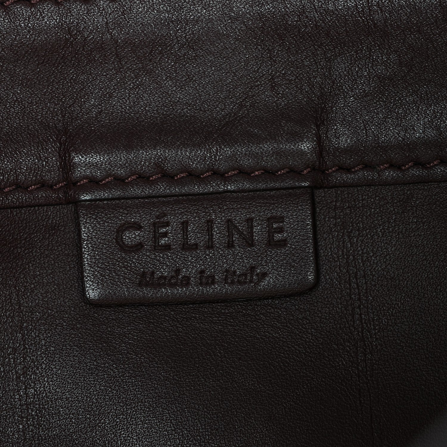 Celine Calfskin Clasp Vertical Cabas Burgundy 6 of 8