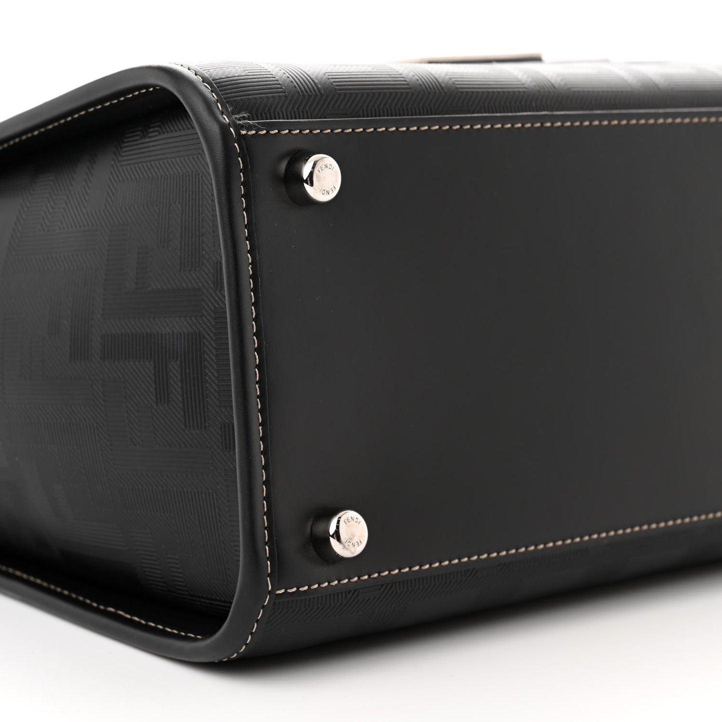Vitello King FF Lines Embossed Large Soft Trunk Bag Black