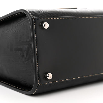 Fendi Vitello King FF Lines Embossed Large Soft Trunk Bag Black 9 of 14