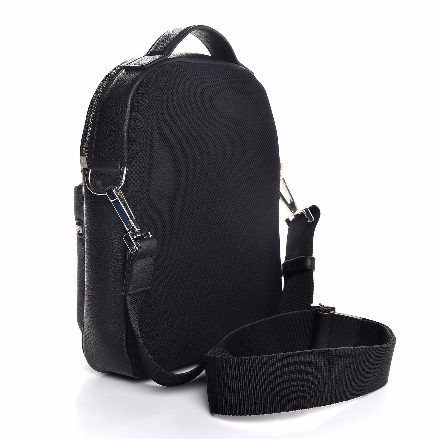 Grained Calfskin Mini Rider Backpack Black