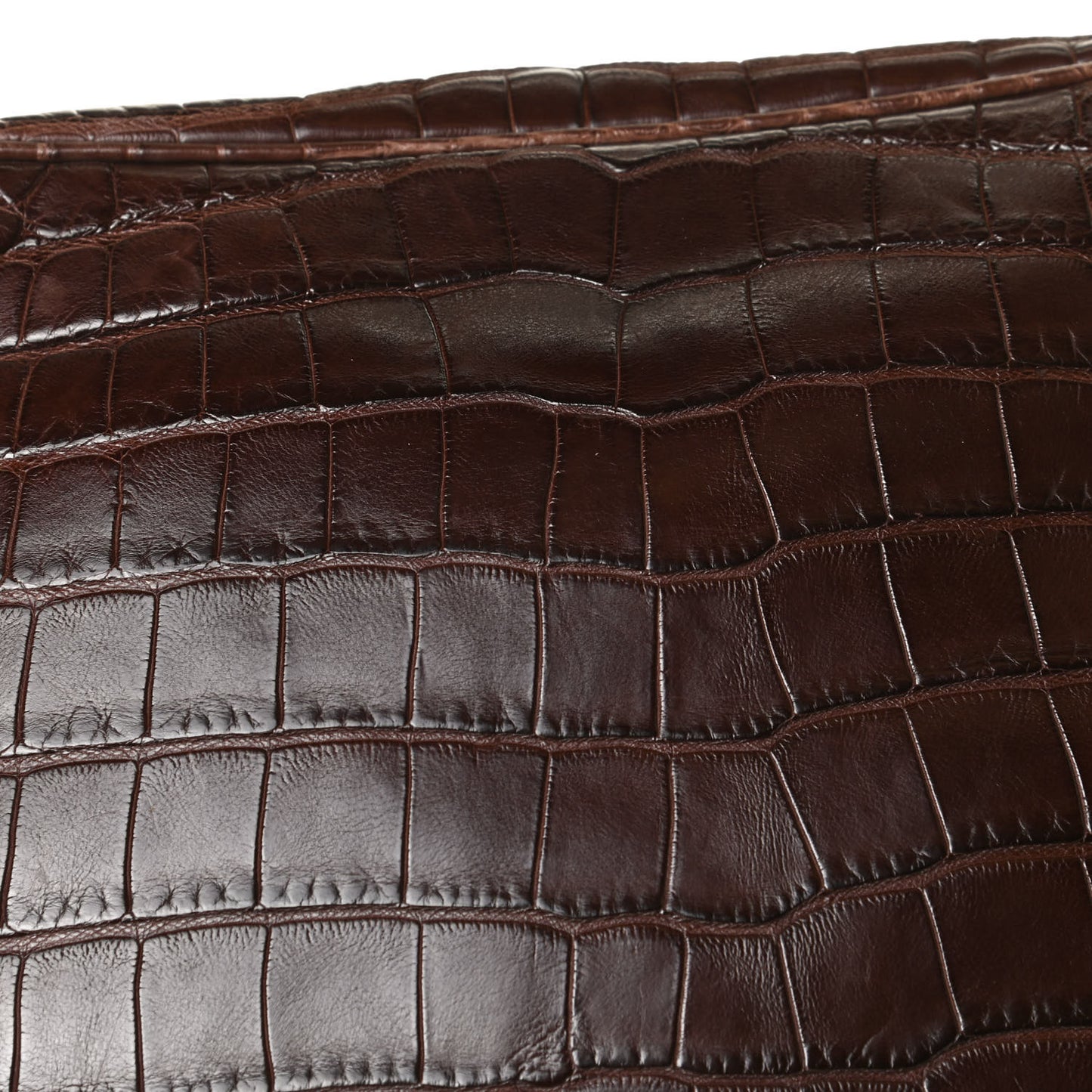 Crocodile Medium Messenger Bag Brown