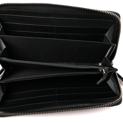 Gucci Calfskin Matelasse Pearly GG Marmont Zip Around Wallet Black 5 of 10