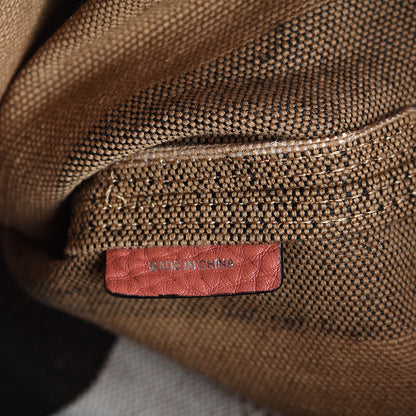 Burberry Canvas Mega Check Medium Ashby Tassel Hobo Cinnamon Red 6 of 9