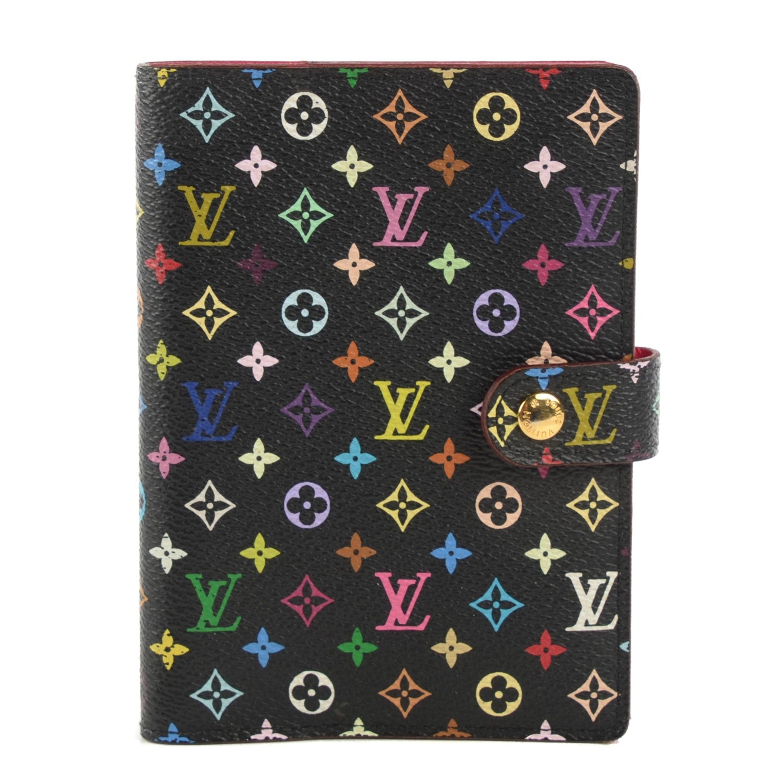 Louis Vuitton Monogram Multicolor Small Ring Agenda Cover Black Grenade 1 of 7