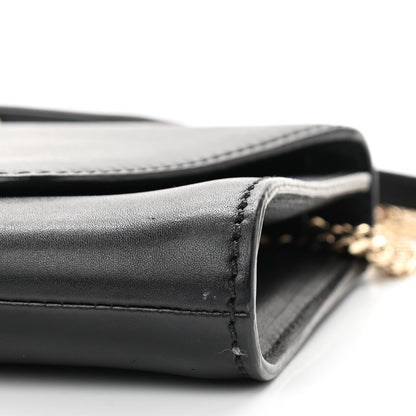 Valentino Garavani Vitello Demilune Chain Clutch Black 9 of 11