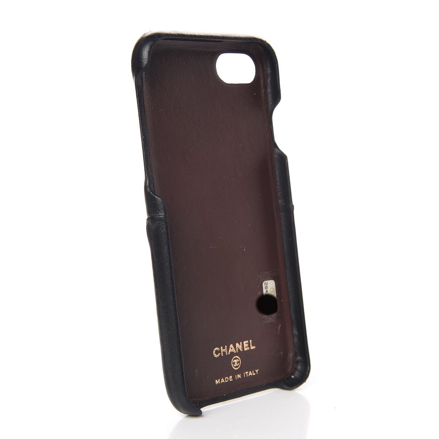 Lambskin Quilted iPhone 7/8 Coco Tech Case Black