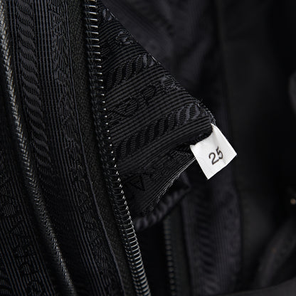 Prada Nylon Vela Saffiano Backpack Black 6 of 9