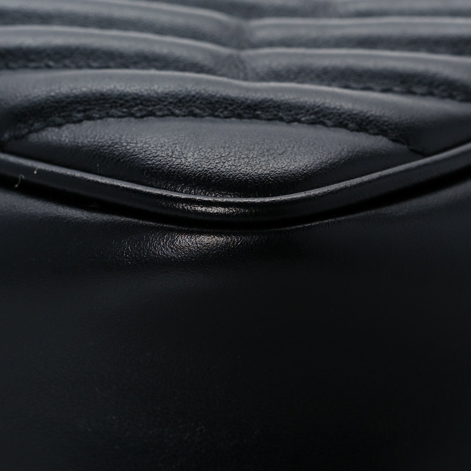 Saint Laurent Calfskin Matelasse Monogram Lou Camera Bag Black 12 of 13