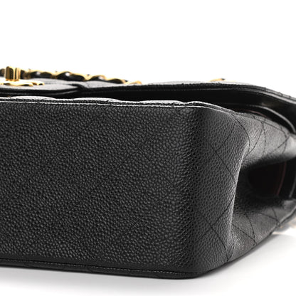 Chanel Caviar Quilted Jumbo Double Flap Black 10 of 12