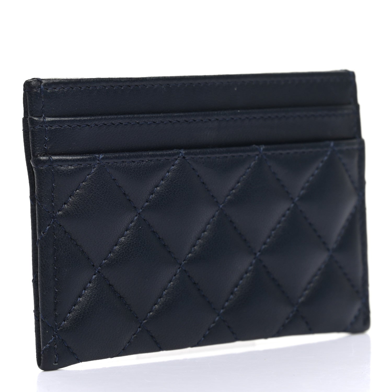 Chanel Lambskin Quilted Boy Card Holder Navy 3 of 8