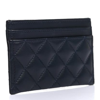 Chanel Lambskin Quilted Boy Card Holder Navy 3 of 8