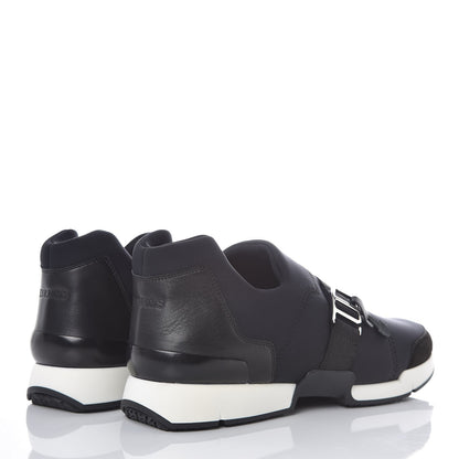 Hermes Technical Canvas Calfskin Run Sneakers 41.5 Marine 4 of 8