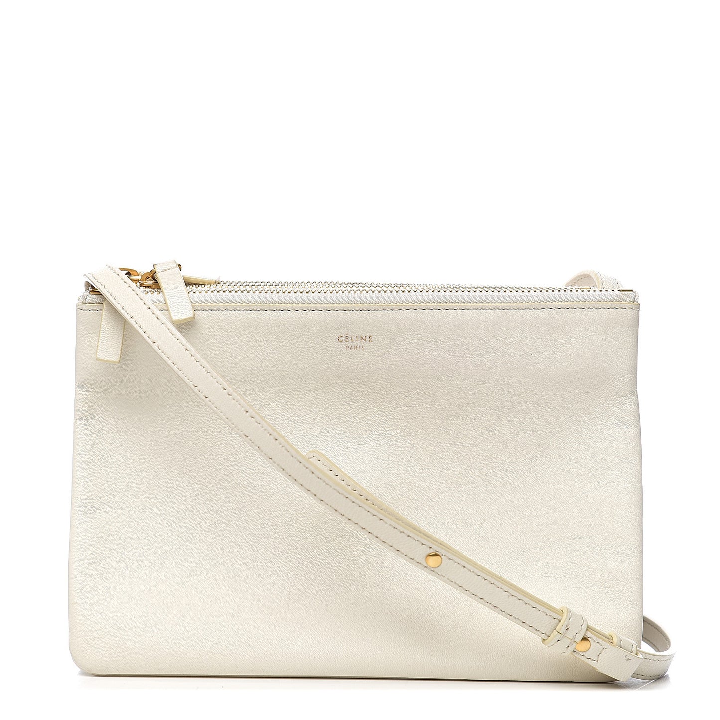 Lambskin Small Trio Crossbody Bag White