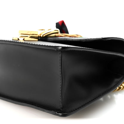 Gucci Calfskin Mini Sylvie Chain Shoulder Bag Black 9 of 10
