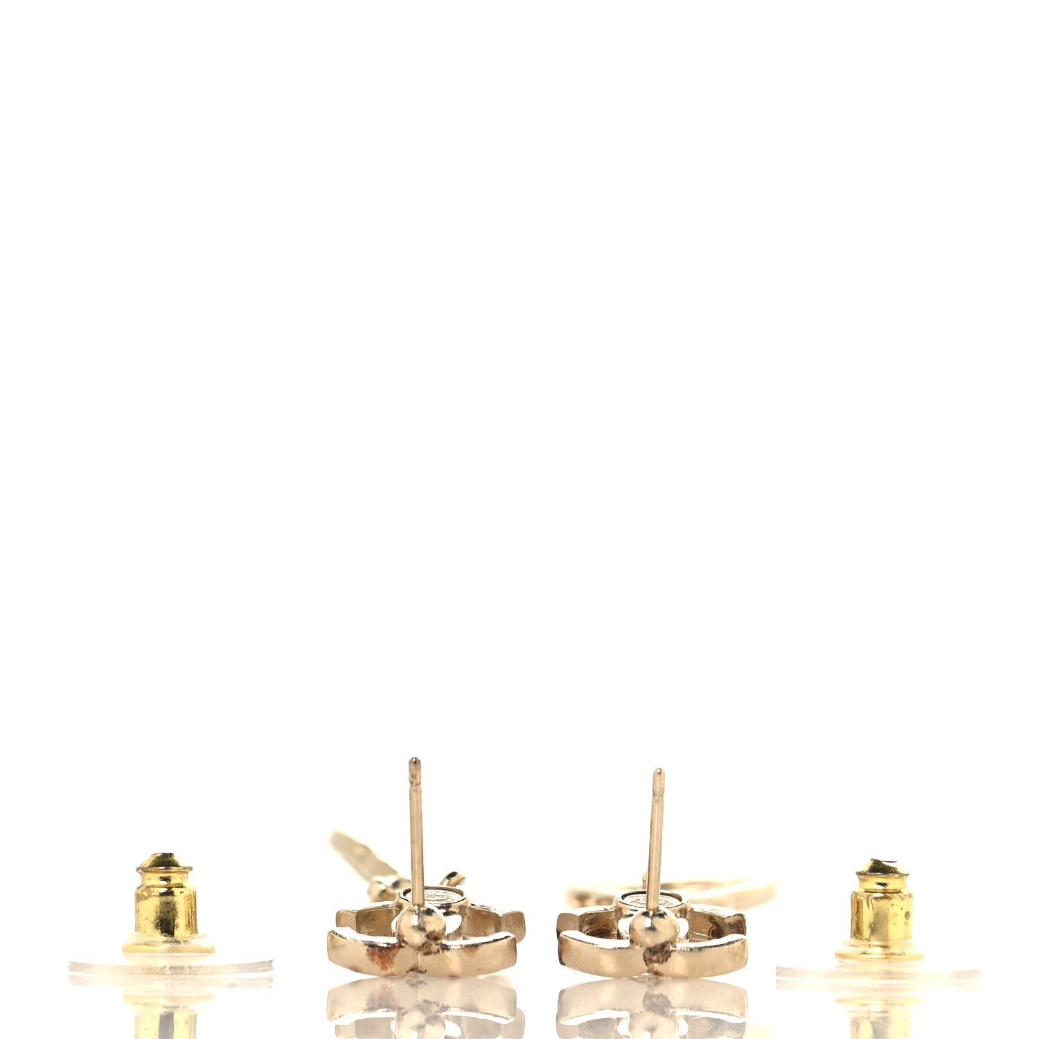 Chanel Pearl Crystal CC Drop Earrings Gold 7 of 10
