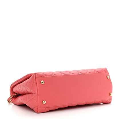 Chanel Caviar Quilted Small Coco Handle Flap Pink 5 of 15