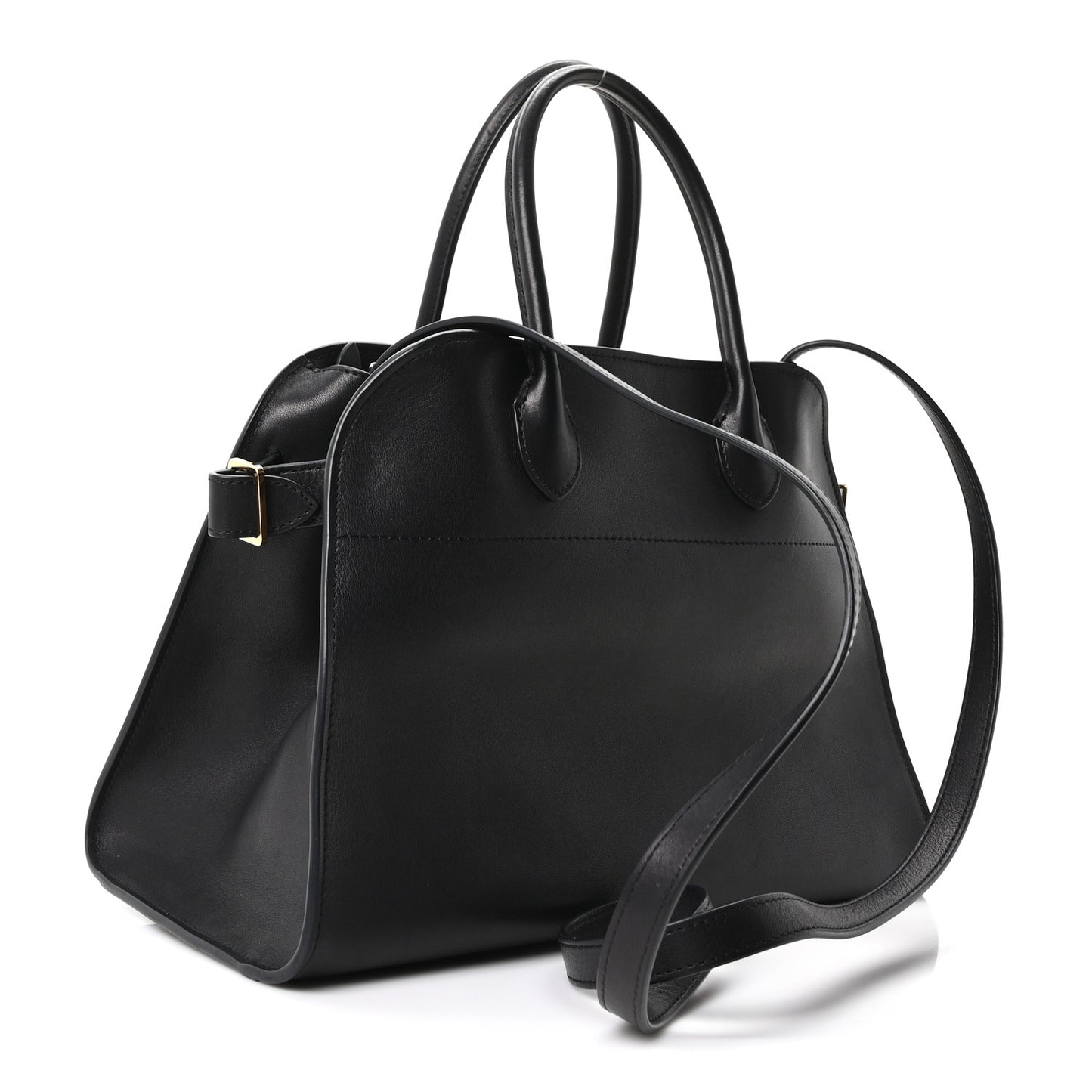 Polished Saddle Calfskin Soft Margaux 12 Black