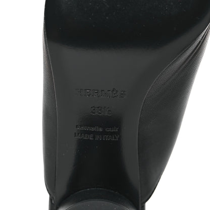 Hermes Nappa Detail Mules 38.5 Black 7 of 9