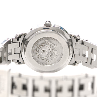 Hermes Stainless Steel 24mm Clipper Quartz Watch Pink 7 of 8