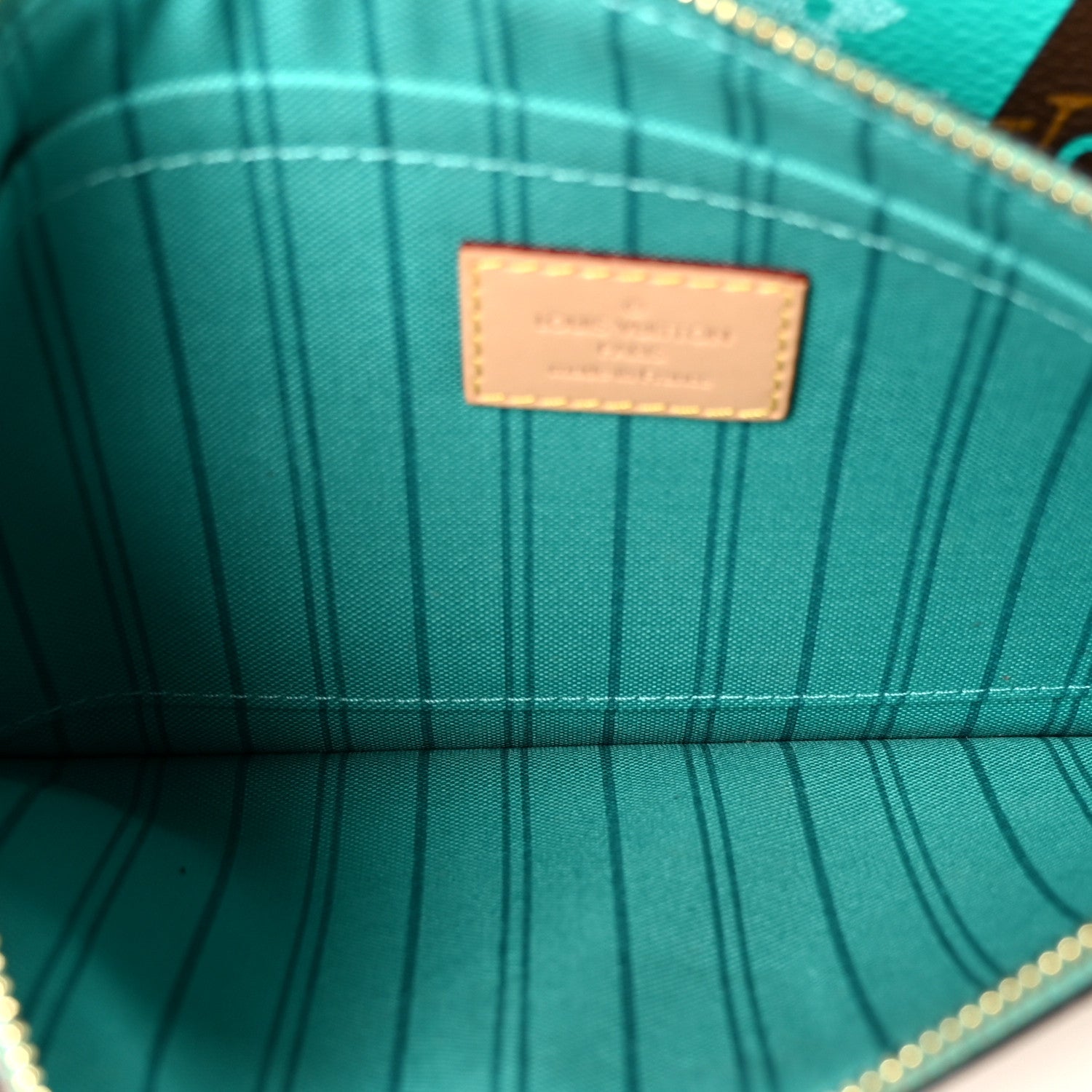 Louis Vuitton Monogram V Neverfull MM Turquoise 9 of 14