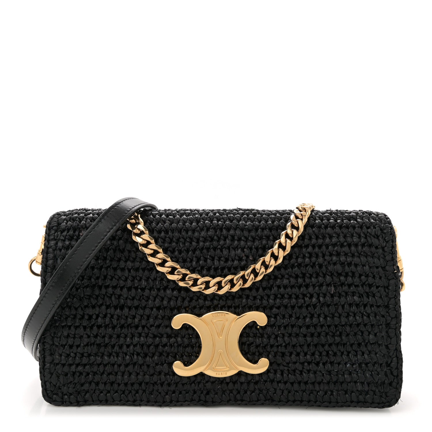 Celine Raffia Calfskin Multipochette Black 1725085 – FASHIONPHILE
