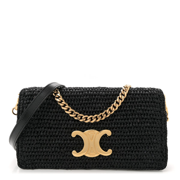 Celine Raffia Calfskin Multipochette Black 1725085 – FASHIONPHILE