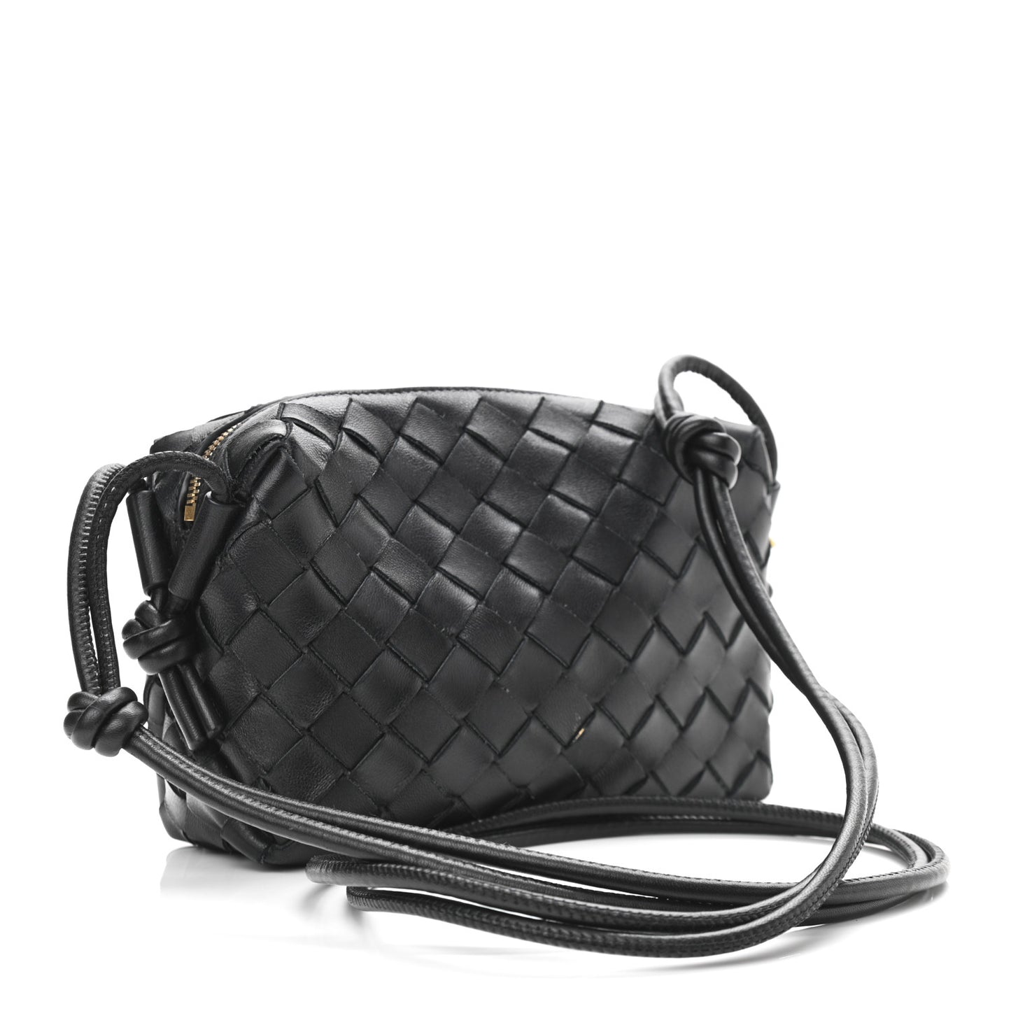 Nappa Intrecciato Mini Loop Camera Bag Black