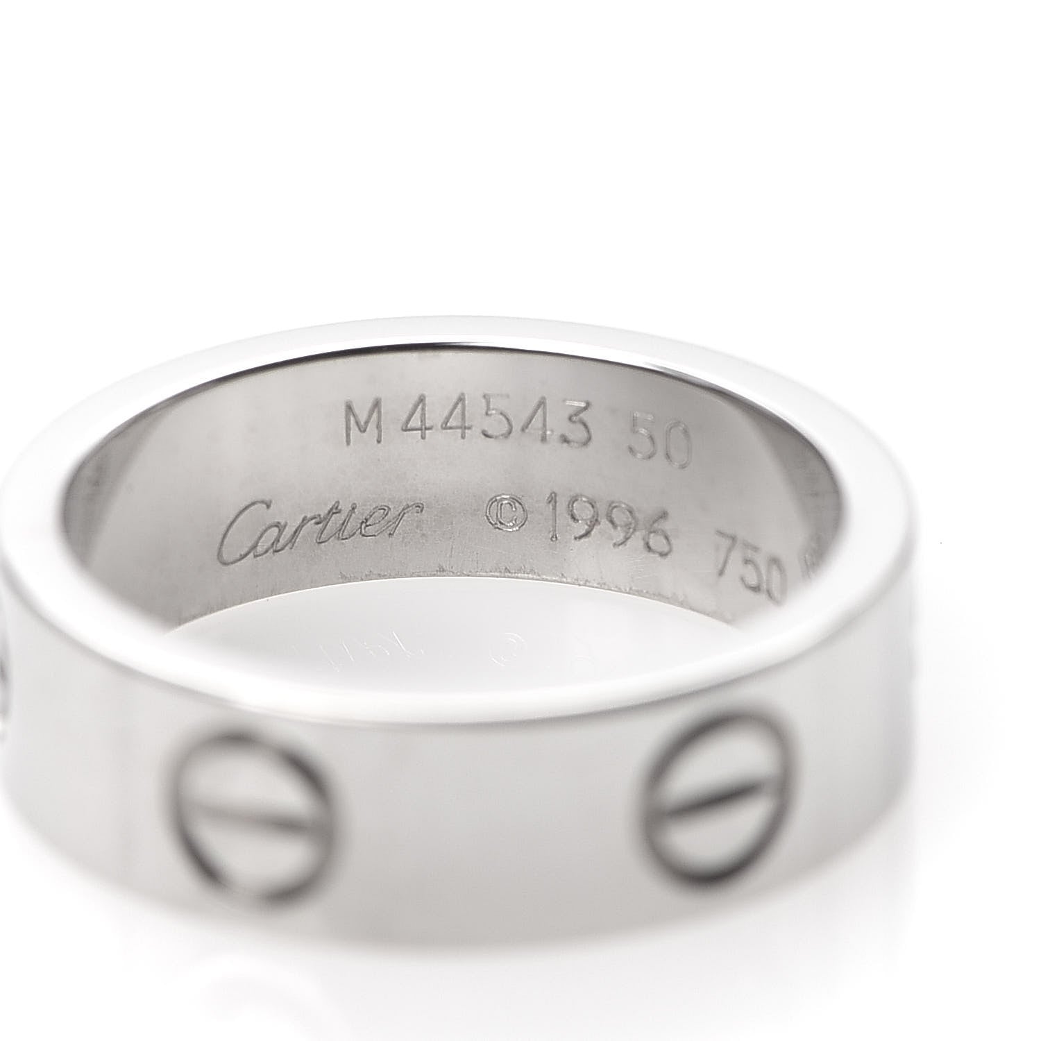 Cartier 18K White Gold 5.5mm LOVE Ring 50 5.25 4 of 4