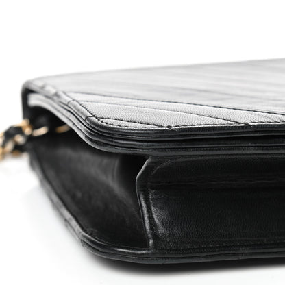 Chanel Lambskin Chevron Quilted Small Single Flap Black 6 of 9