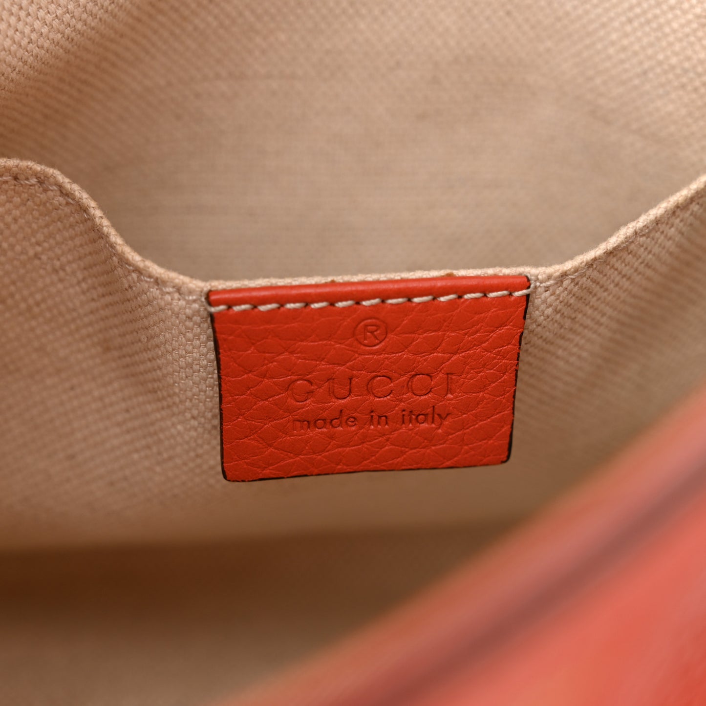 Calfskin Mini Bamboo Shopper Tote Dark Orange