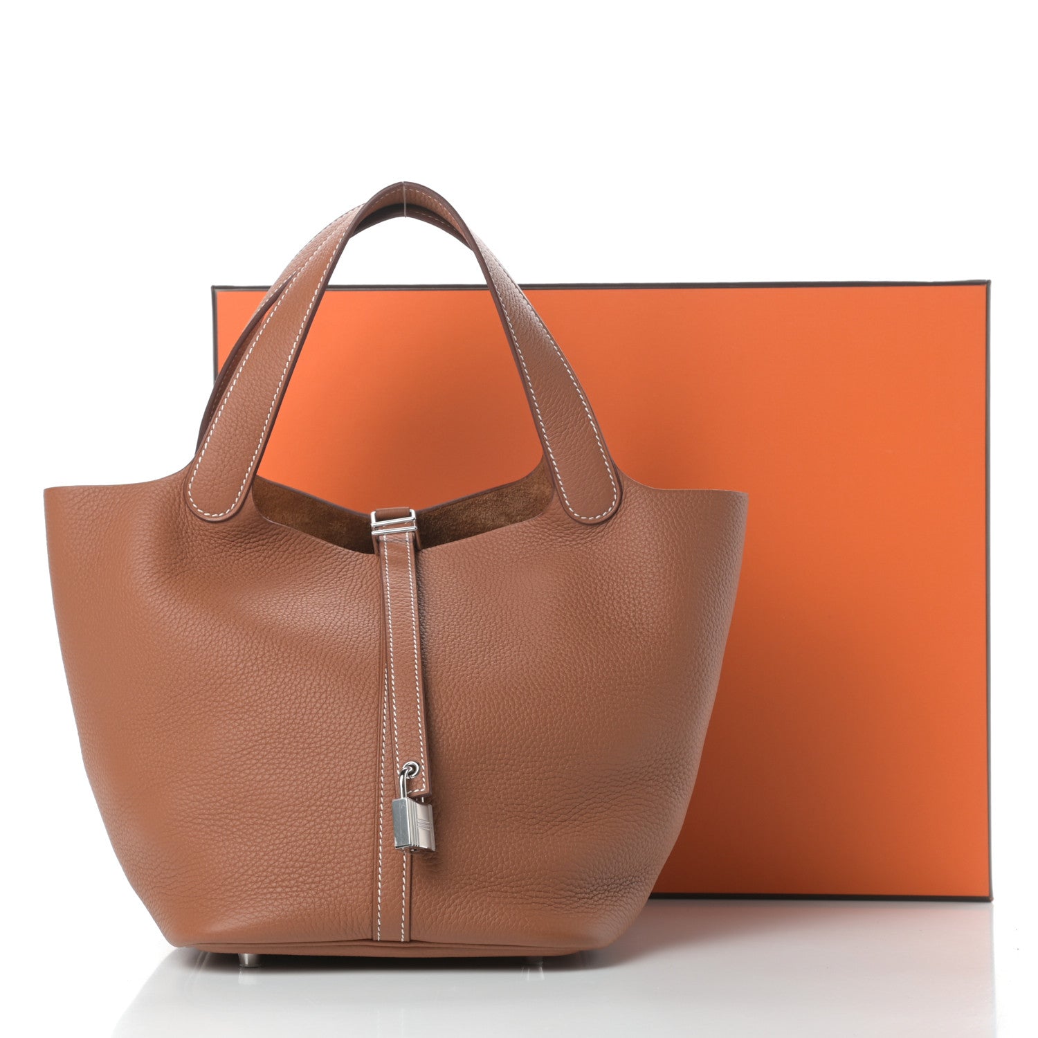 Hermes Taurillon Clemence Picotin Lock 22 MM Gold 11 of 11