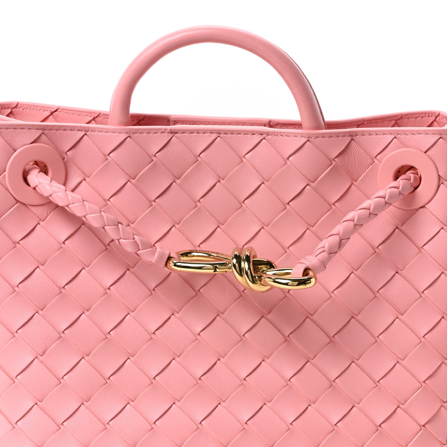 Bottega Veneta Nappa Intrecciato Small Andiamo Shoulder Bag Blush 7 of 10