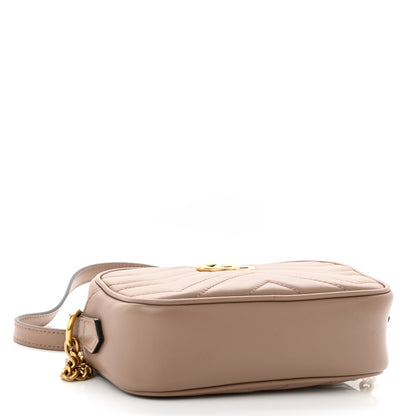 Gucci Calfskin Matelasse Mini GG Marmont Chain Shoulder Bag Porcelain Rose 4 of 10