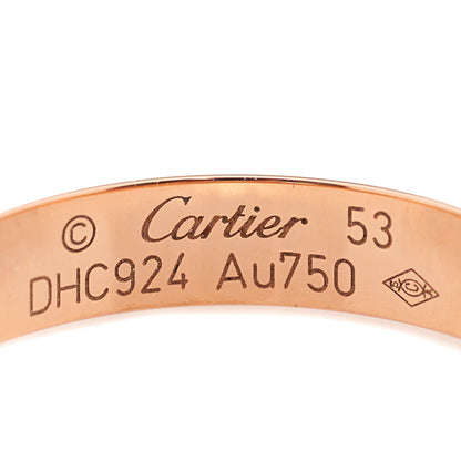 Cartier 18K Pink Gold 3.5mm LOVE Wedding Band Ring 53 6.25 8 of 10