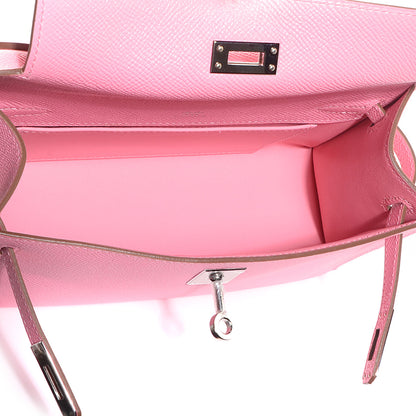 Hermes Epsom Kelly Pochette Clutch Rose Confetti 6 of 14