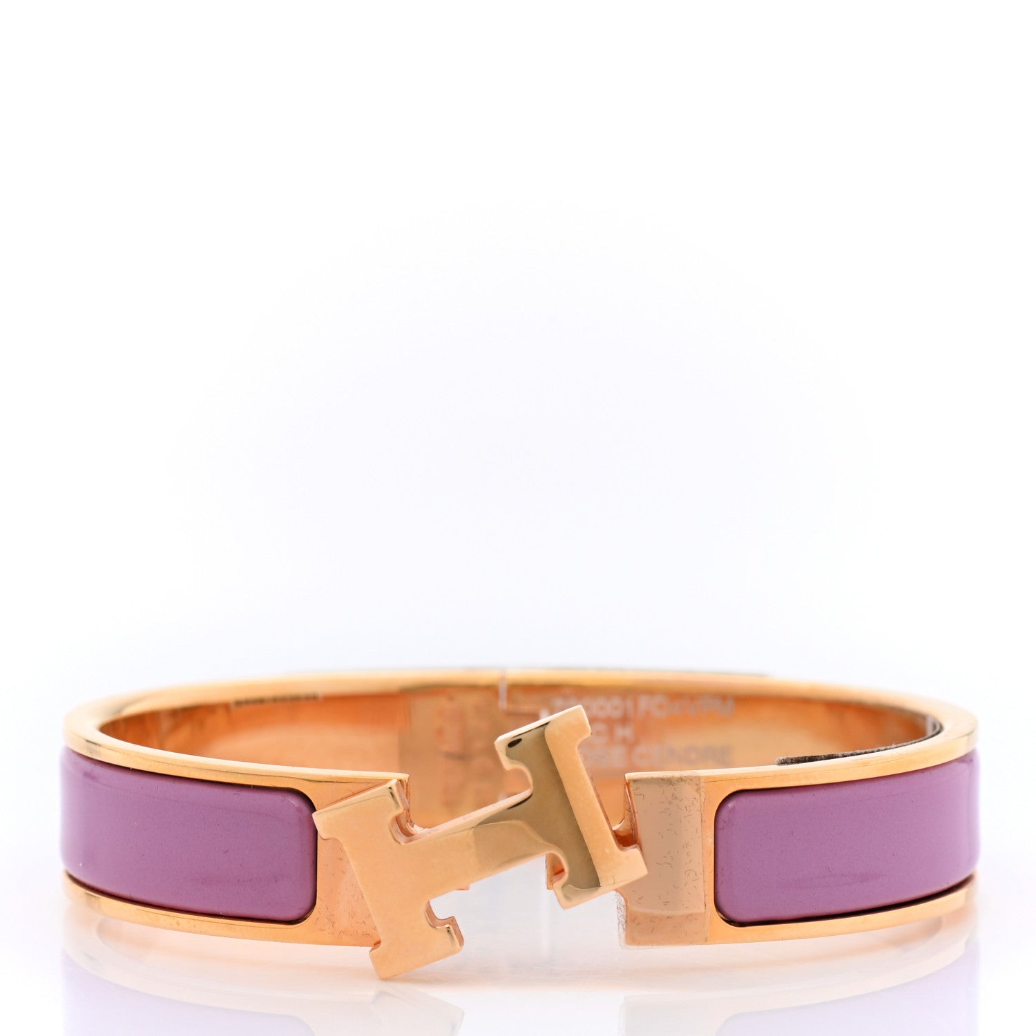 Hermes Enamel Narrow Clic Clac H Bracelet PM Rose Cendre 5 of 5