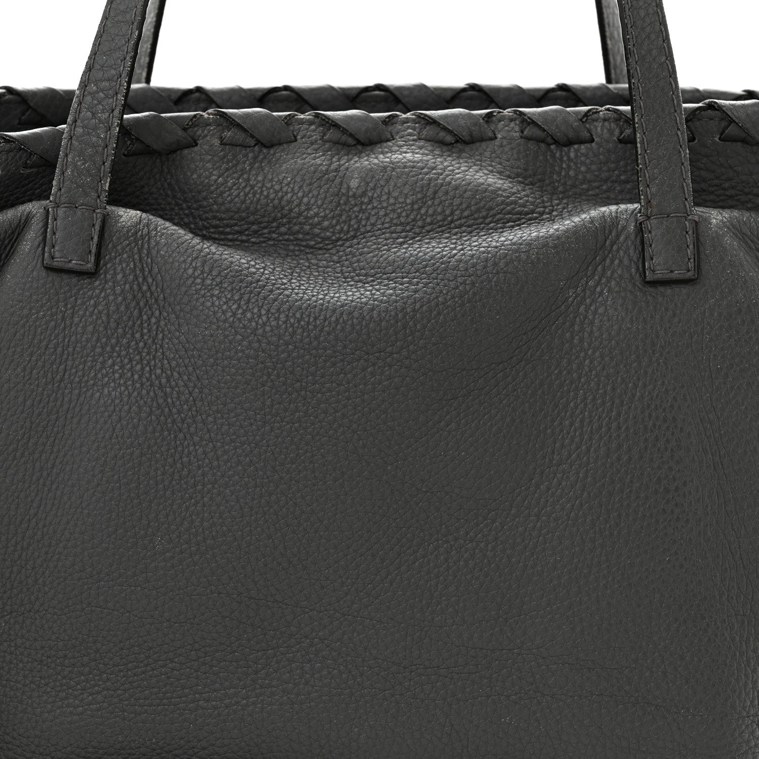 Gucci Pebbled Calfskin Medium Bamboo Tassel Tote Grey 8 of 10