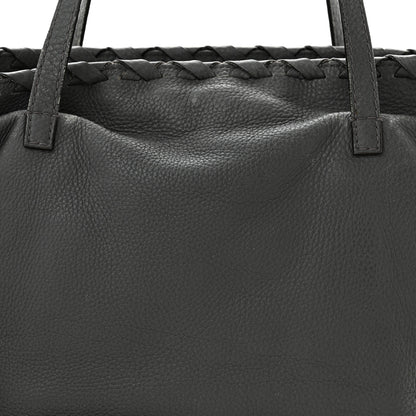 Gucci Pebbled Calfskin Medium Bamboo Tassel Tote Grey 8 of 10