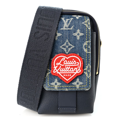 Louis Vuitton X NIGO Denim Monogram Flat Double Phone Pouch 1 of 8