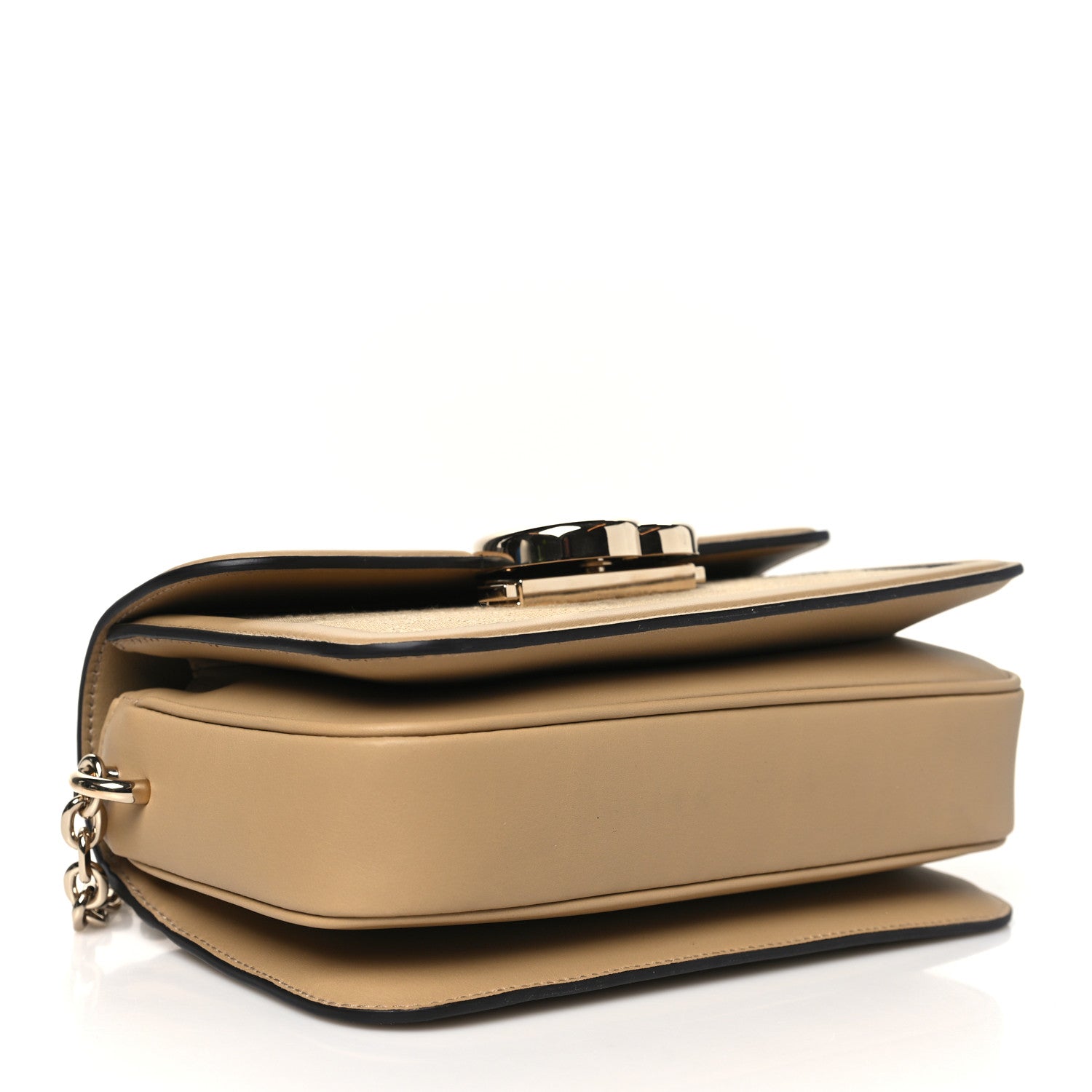 Gucci Monogram Small Gucci Go Shoulder Bag Beige 5 of 10