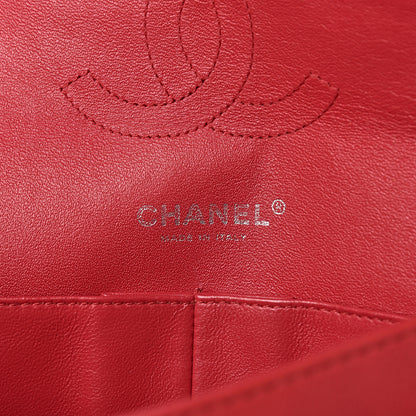 Chanel Washed Caviar Quilted Medium Double Flap Red 8 of 14