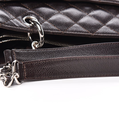 Chanel Caviar Quilted Grand Shopping Tote GST Dark Brown 21 of 26