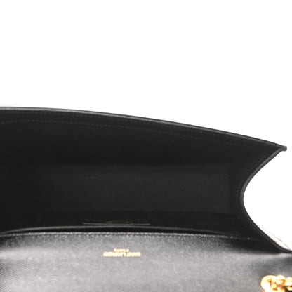 Saint Laurent Grain De Poudre Medium Classic Monogram Kate Satchel Black 4 of 10