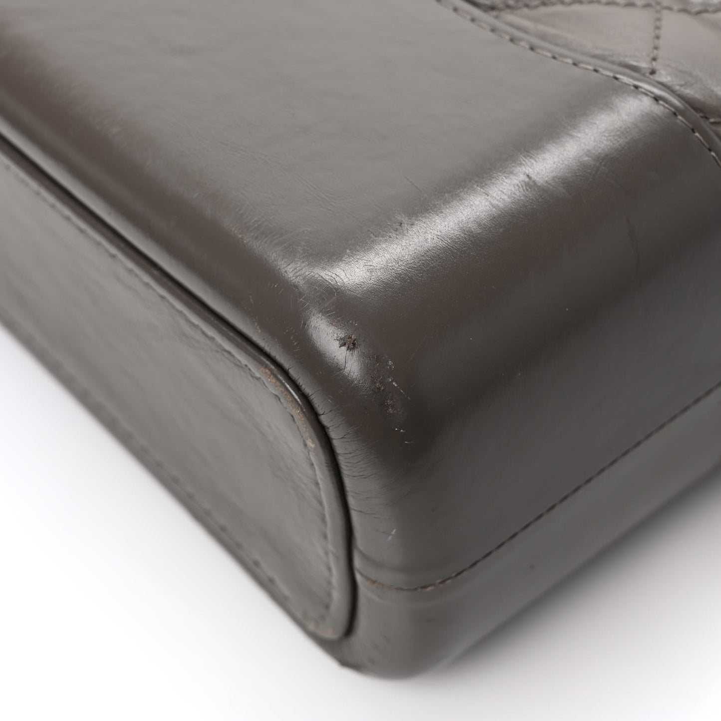 Aged Calfskin Quilted Medium Gabrielle Hobo Grey